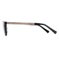 Fred - Square Black Clip On Sunglasses for Men & Women